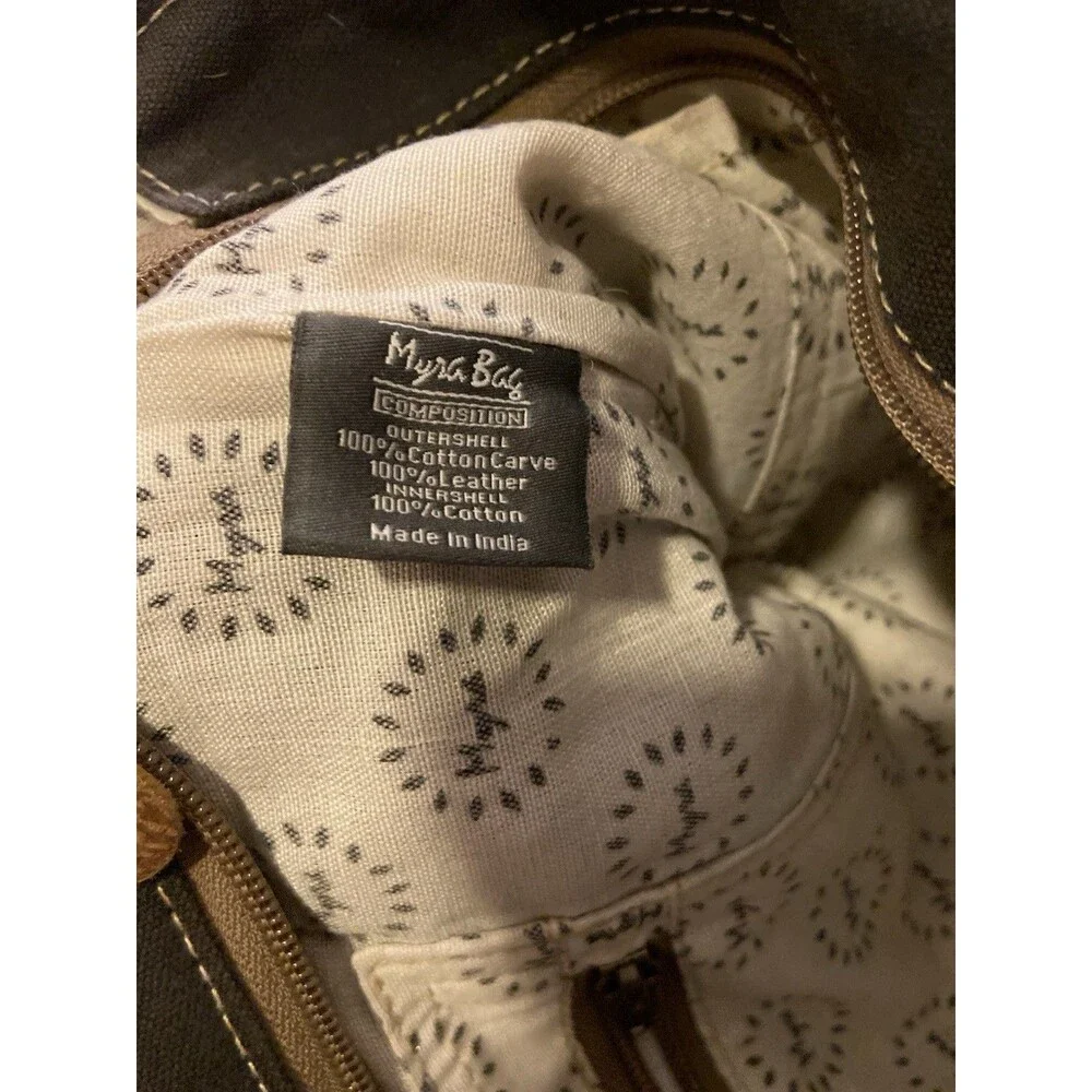 Boho Leather Backpack Mandala Print Flap, Vintage Bag Tribal Pattern Rucksack